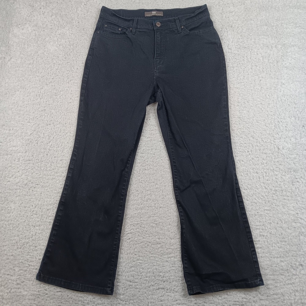 Levis Jeans 512 Perfectly Slimming Womens 14M Black Bootcut Rhinestone Pocket